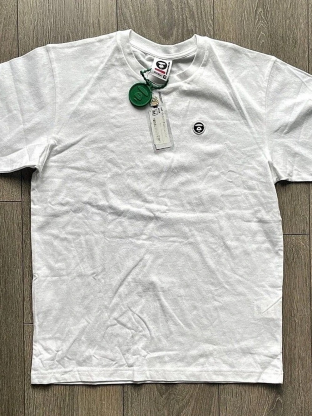 A BATHING APE HEAD TEE Logo T-Shirt in White Size Medium NWT
